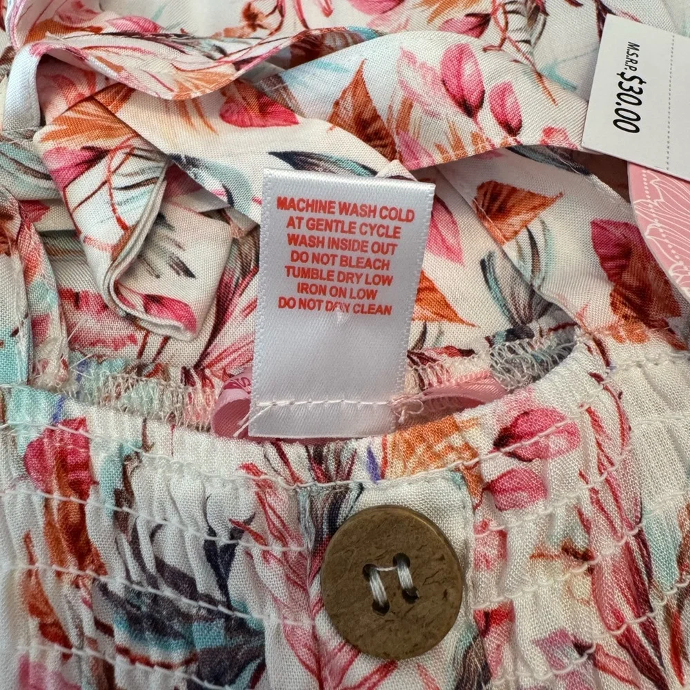 NWT | Kids Size 10/12 | 1st Kiss Girls | Smocked Floral Dress